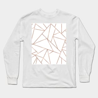 white and gold Long Sleeve T-Shirt